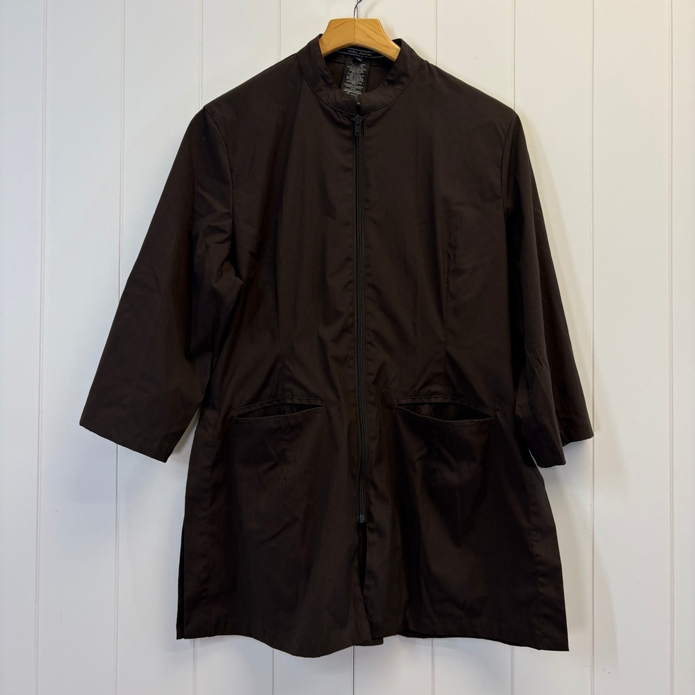 Noel Asmar Professional Spa Tunic Jacket Size L Brown Earthy Loungewear Uniform